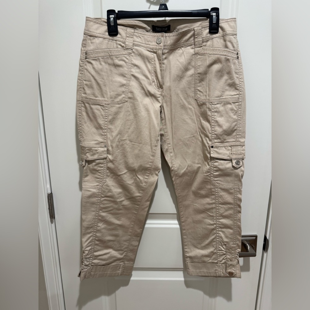 Khaki Cargo Capri Pants White House Black Market NWT
